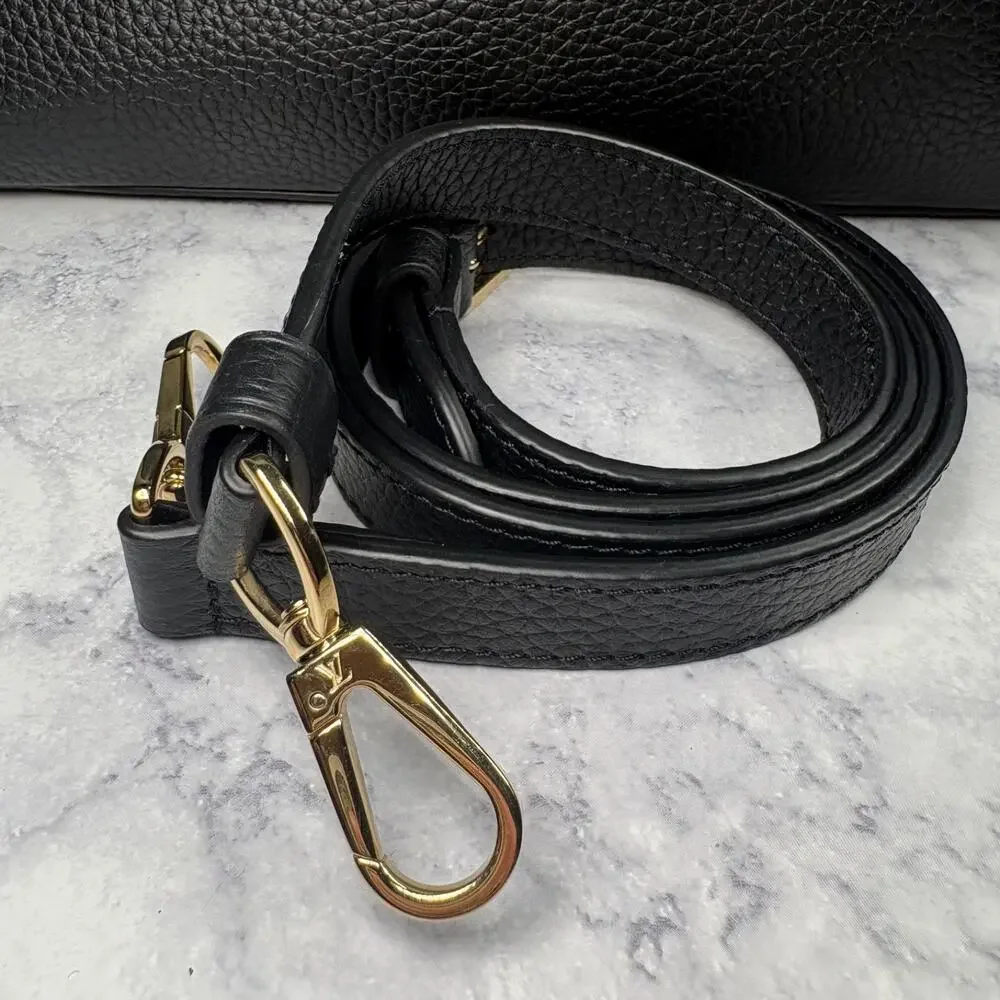 LOUIS VUITTON Capucines MM Black Taurillon Leather Ltd Edition Handle COA Dusty